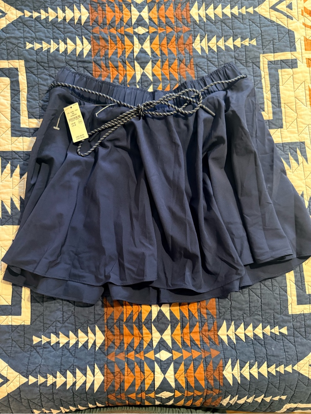 NWT OFFLINE by Aerie Drawcord Mini Skort - Size Medium - Navy Blue